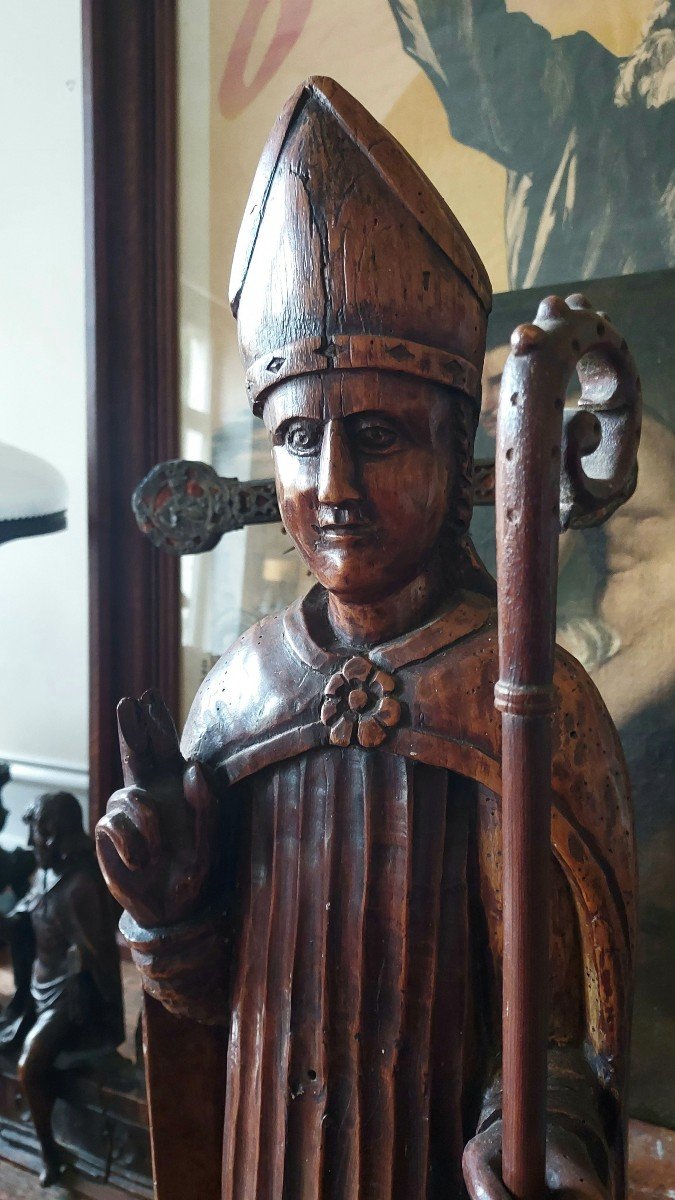 Great Saint Nicholas, Walnut, 17th Century -photo-4