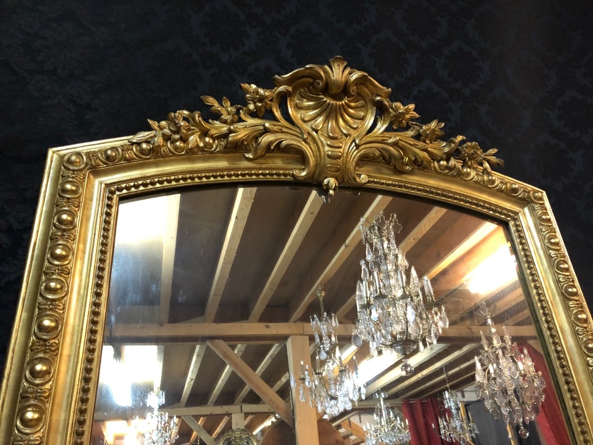 19th Century Golden Mirror H/1.50m-photo-2