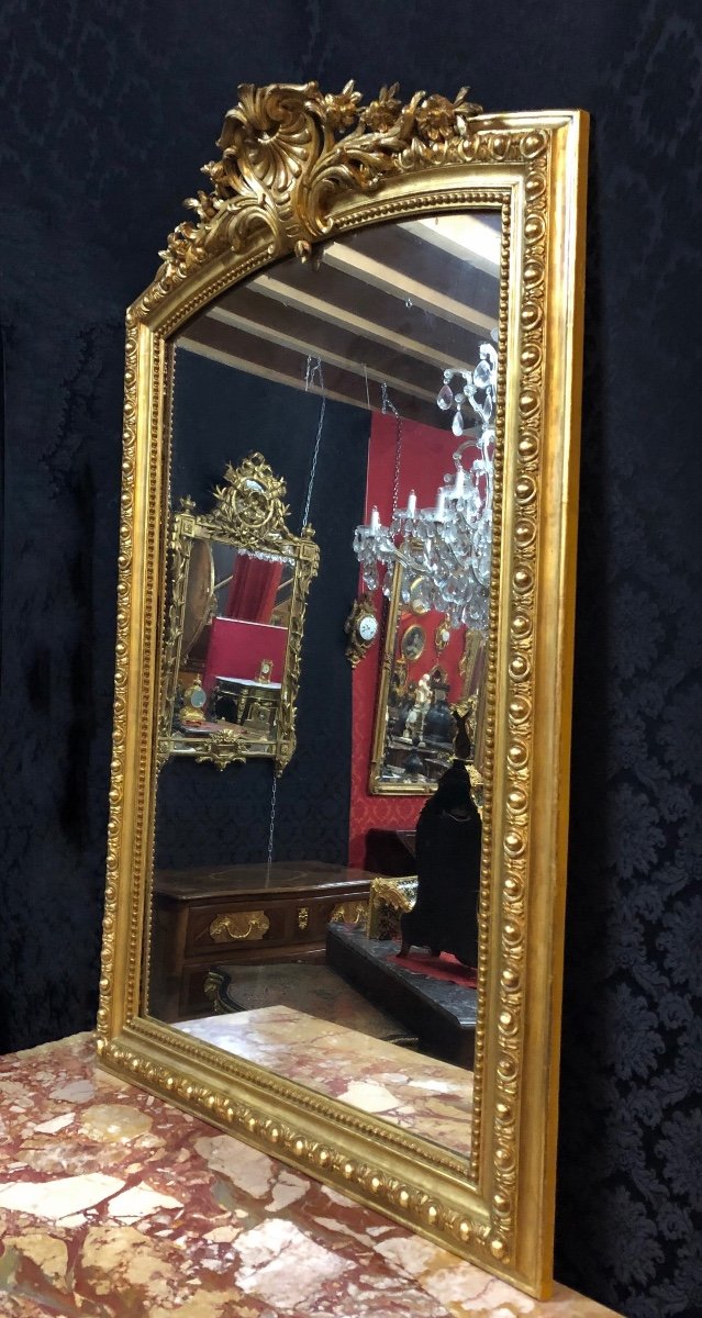 19th Century Golden Mirror H/1.50m-photo-4