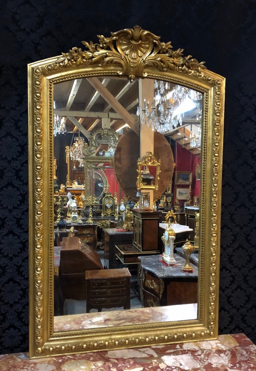 19th Century Golden Mirror H/1.50m