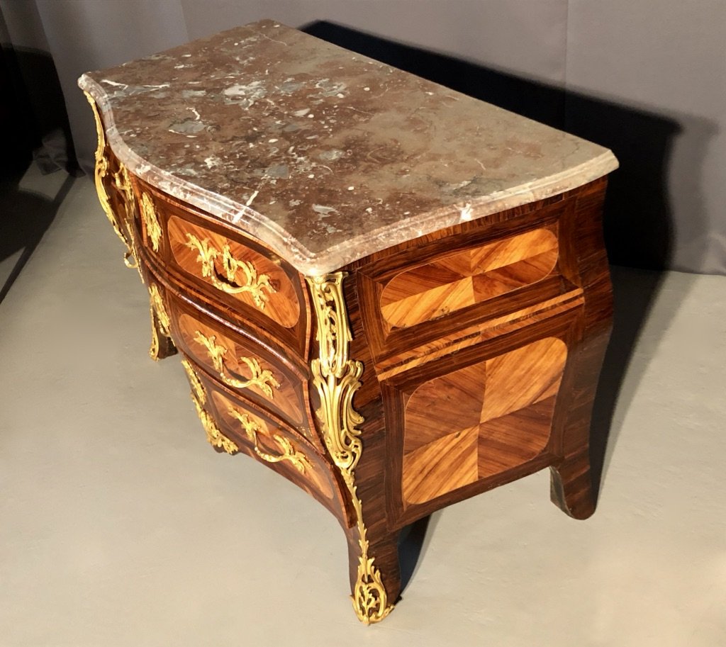 Tomb Commode In Rosewood And Rosewood, Eighteenth Time-photo-4