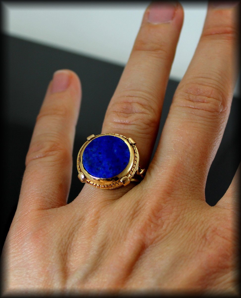 Gold And Lapis Lazuli Ring-photo-1