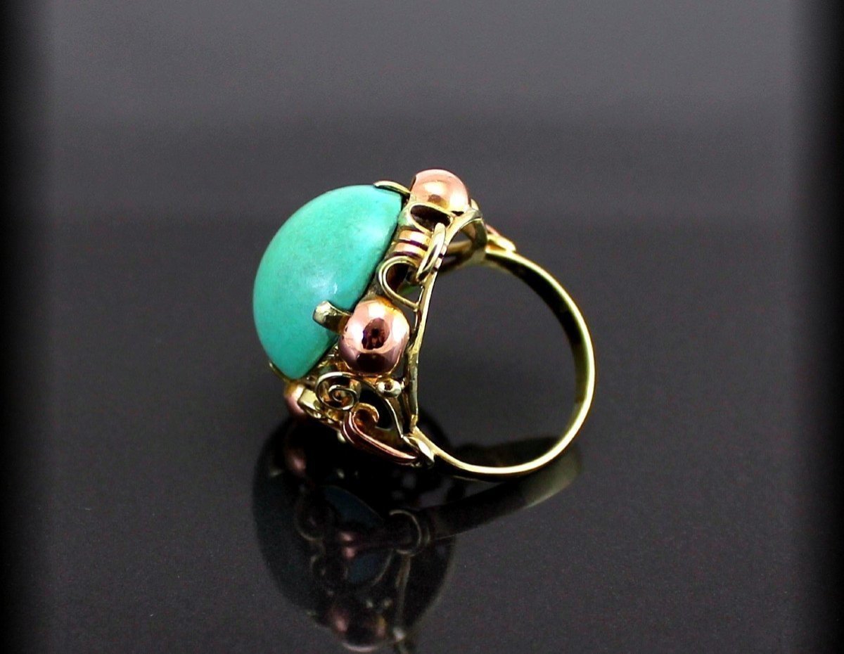 Gold And Turquoise Ring-photo-4