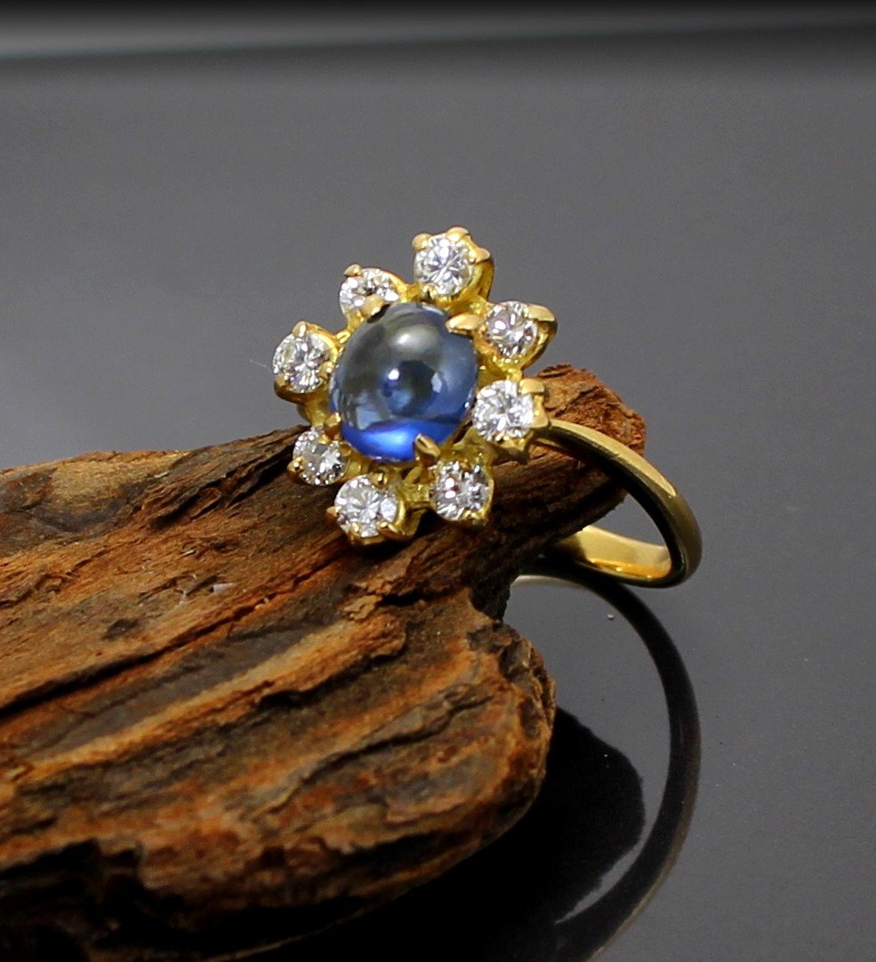 Gold, Sapphire And Diamond Ring-photo-2