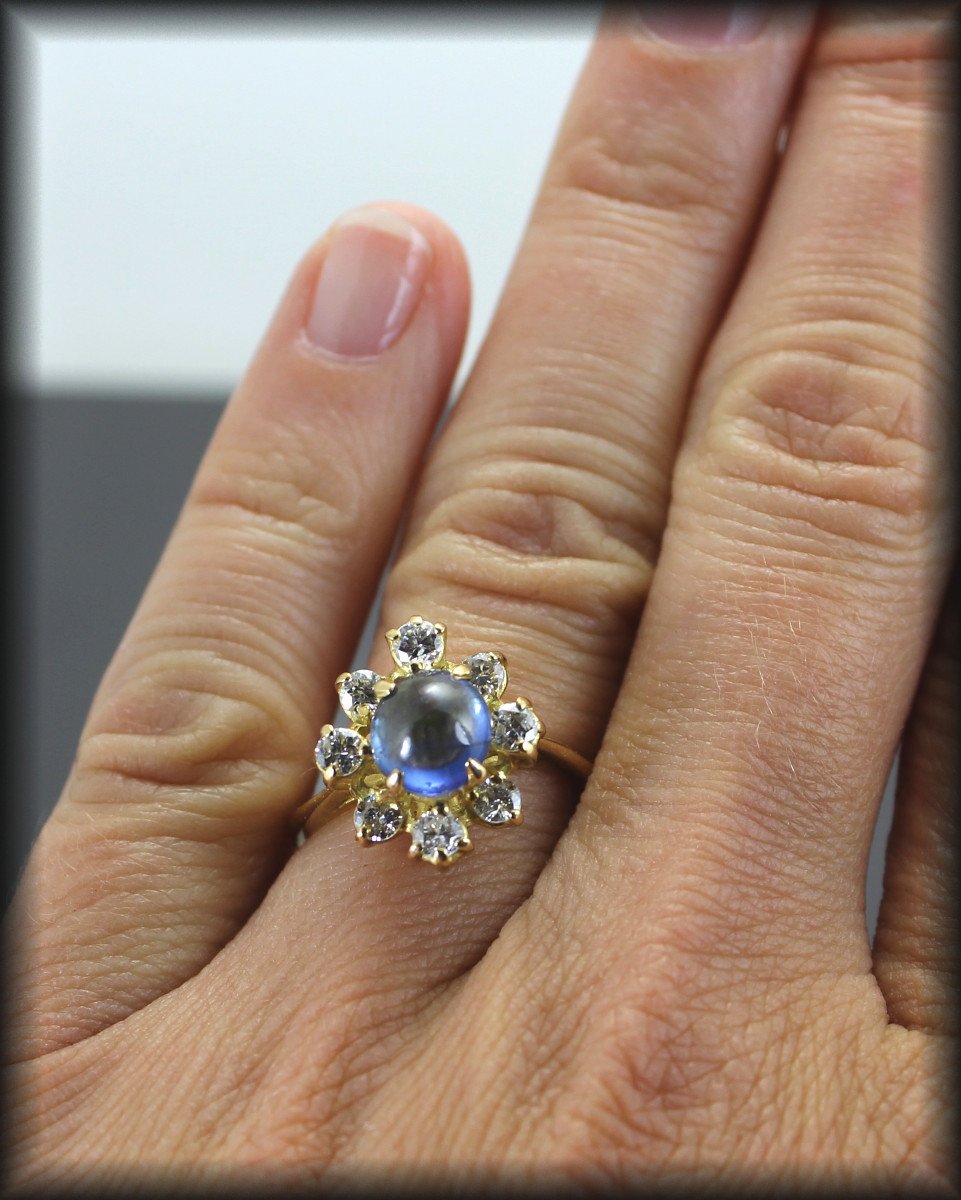 Gold, Sapphire And Diamond Ring-photo-3