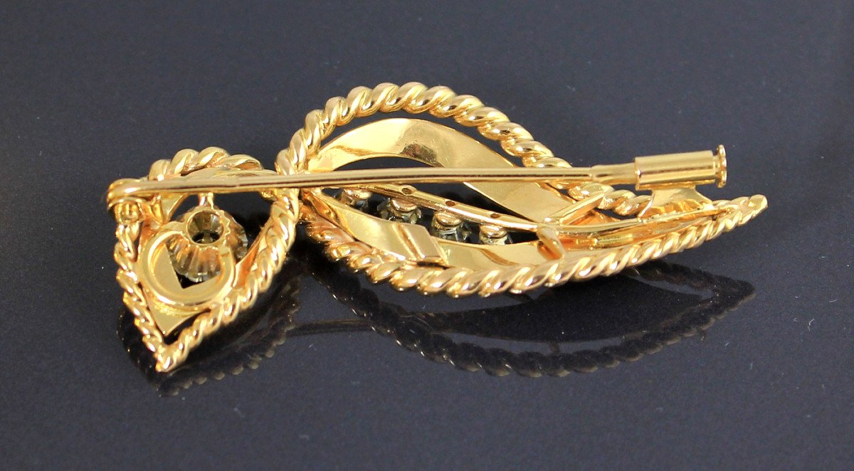 Gold And Diamond Brooch-photo-3