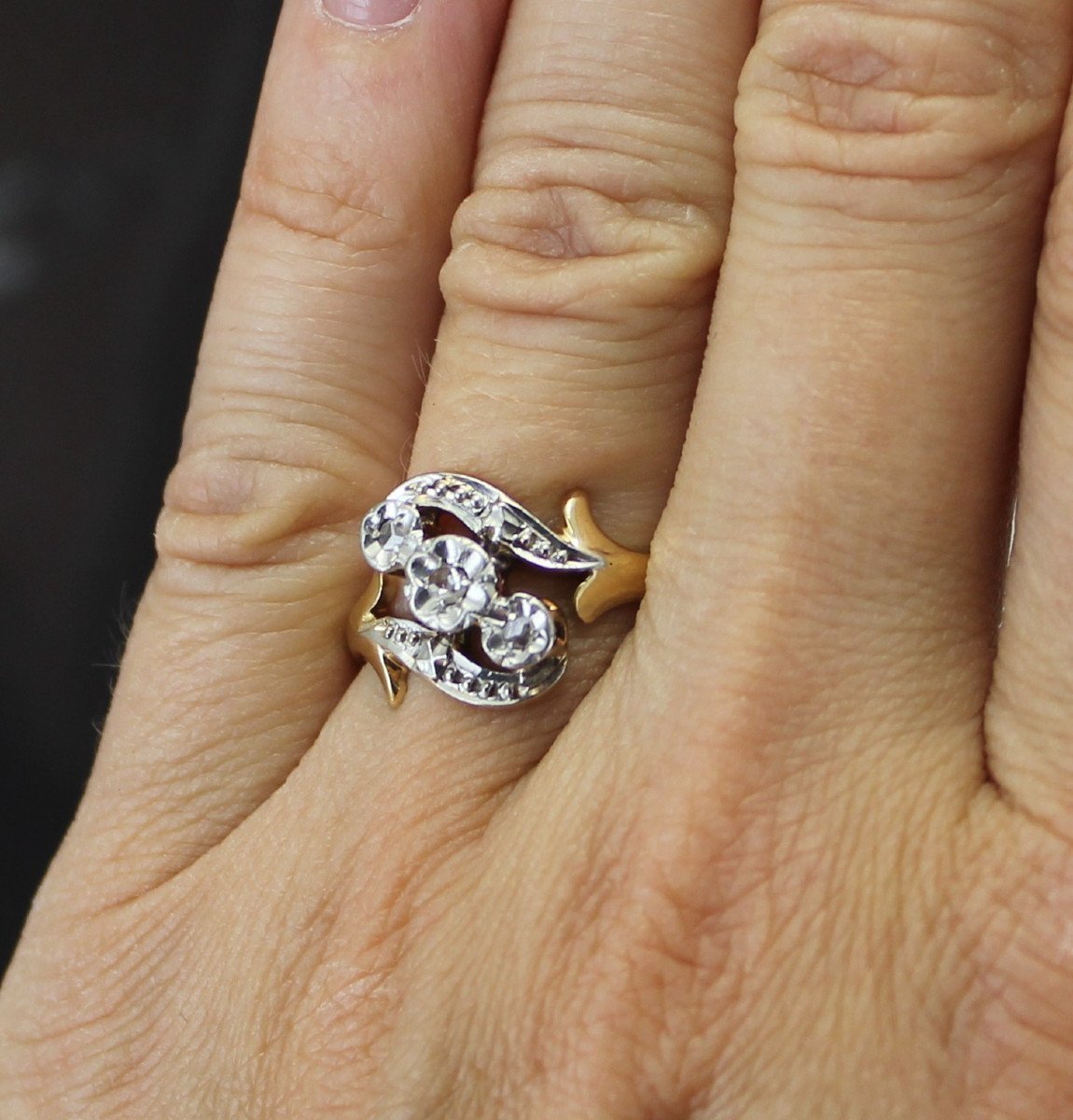 Gold And Diamond Ring, Circa 1900-photo-2