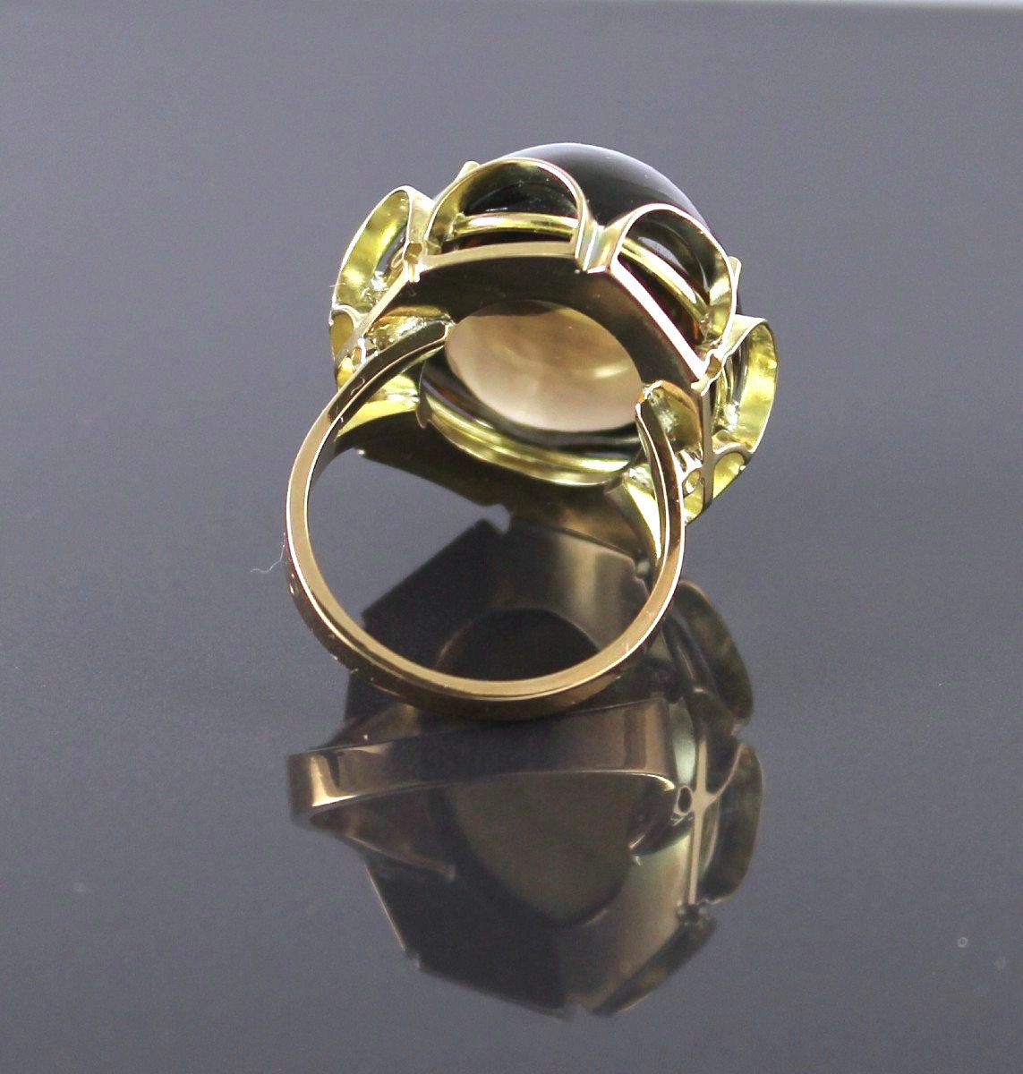 Gold And Citrine Ring (23x18 Mm)-photo-3