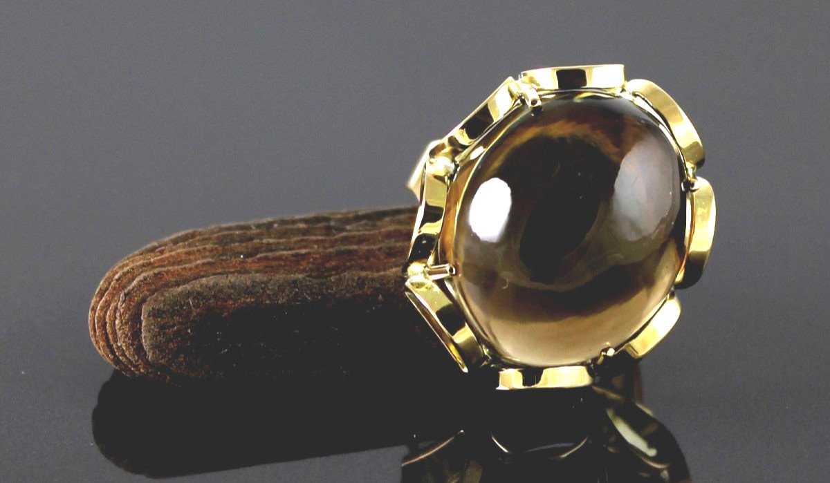 Gold And Citrine Ring (23x18 Mm)