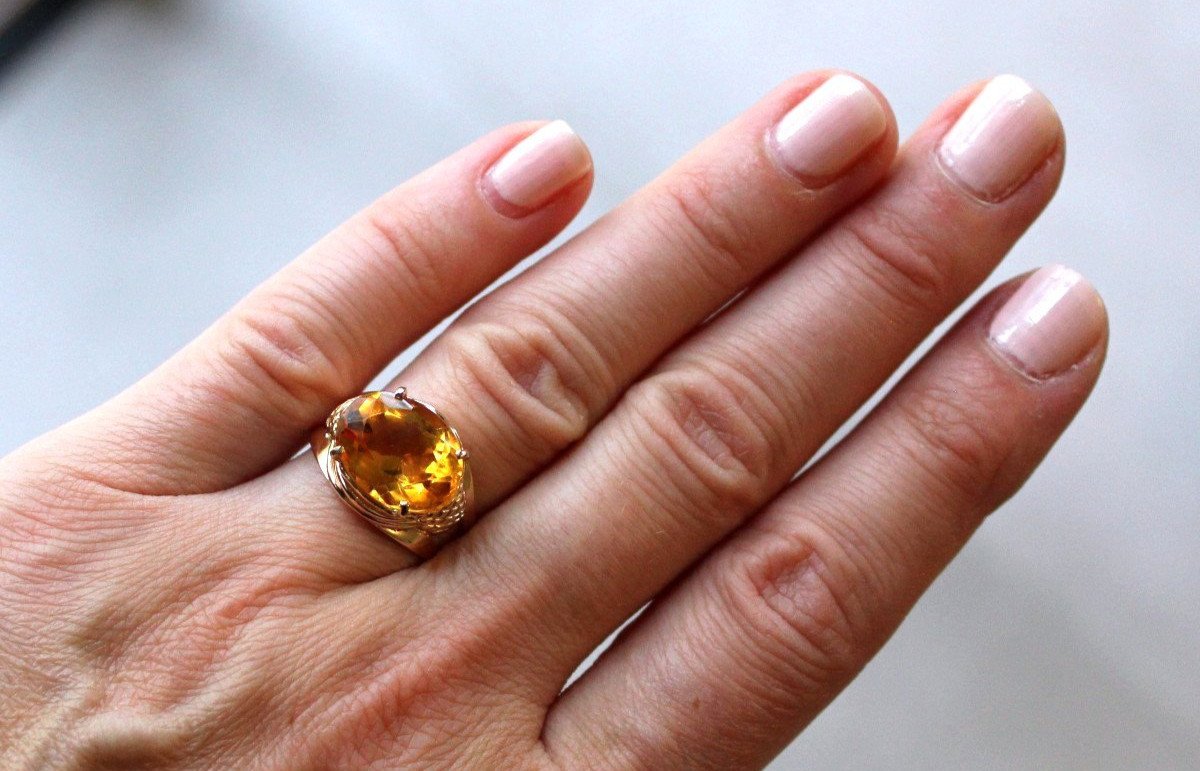 Gold And Citrine Ring-photo-2