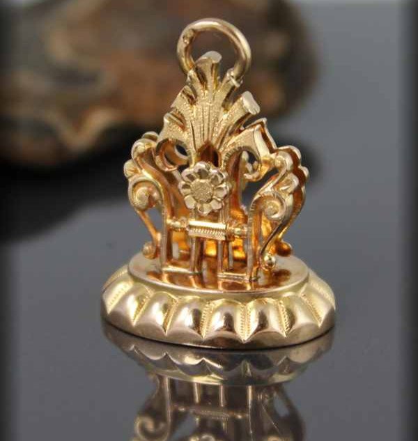 Pendant - Gold Seal Stamp, 19th Century.