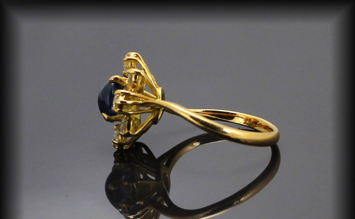 Gold, Sapphire And Diamond Ring-photo-2