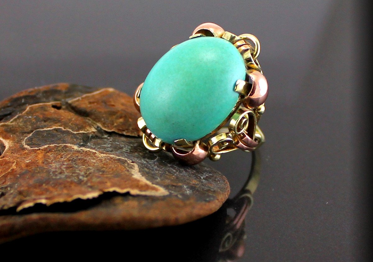 Gold And Turquoise Ring-photo-2