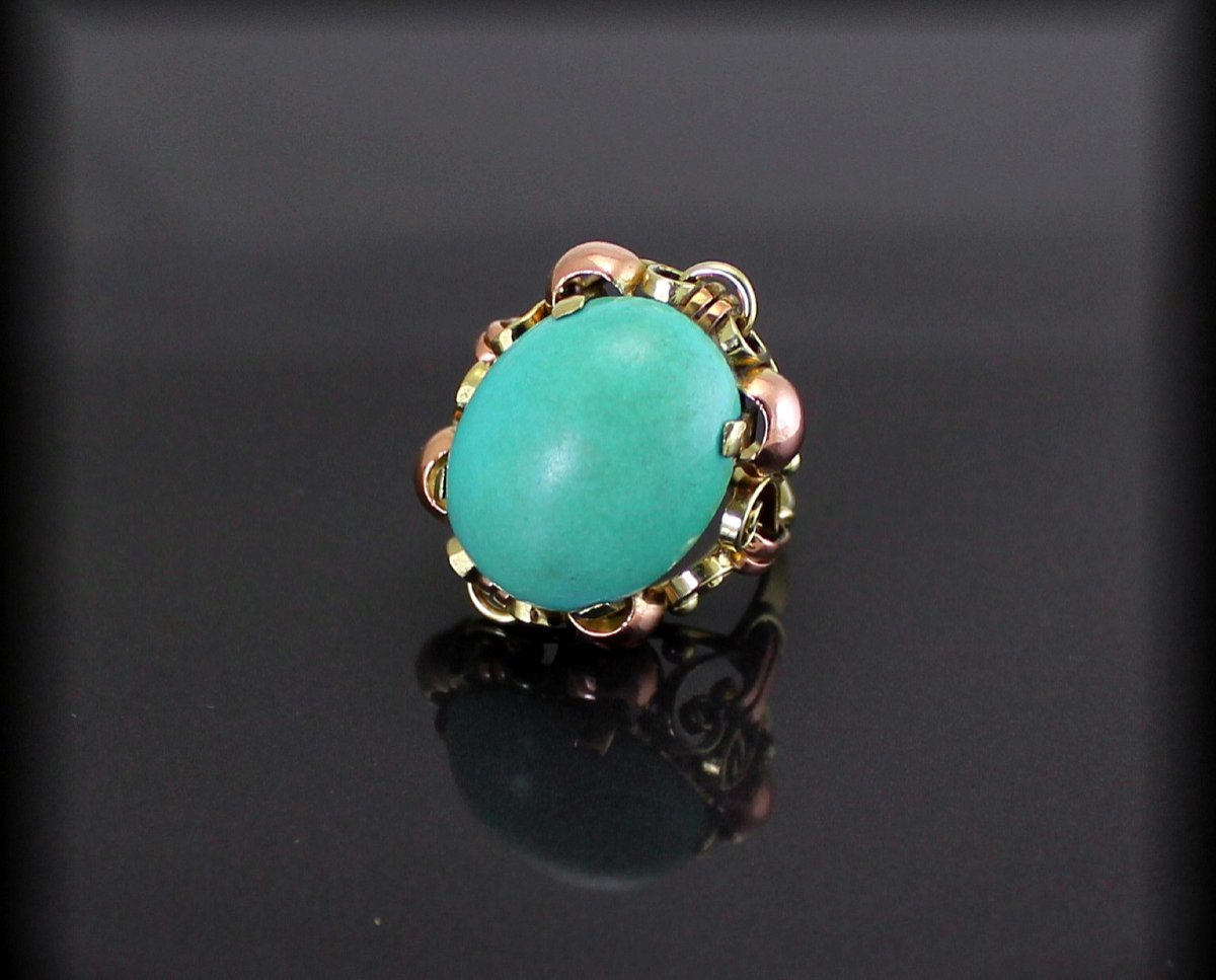 Gold And Turquoise Ring-photo-3