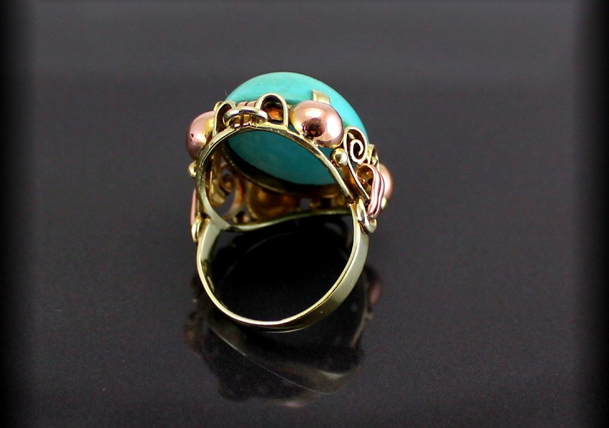 Gold And Turquoise Ring-photo-1