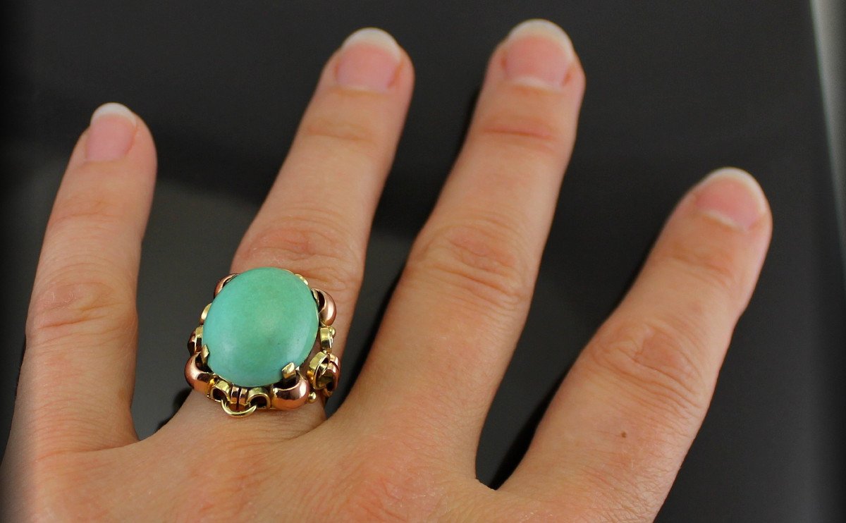 Gold And Turquoise Ring-photo-4