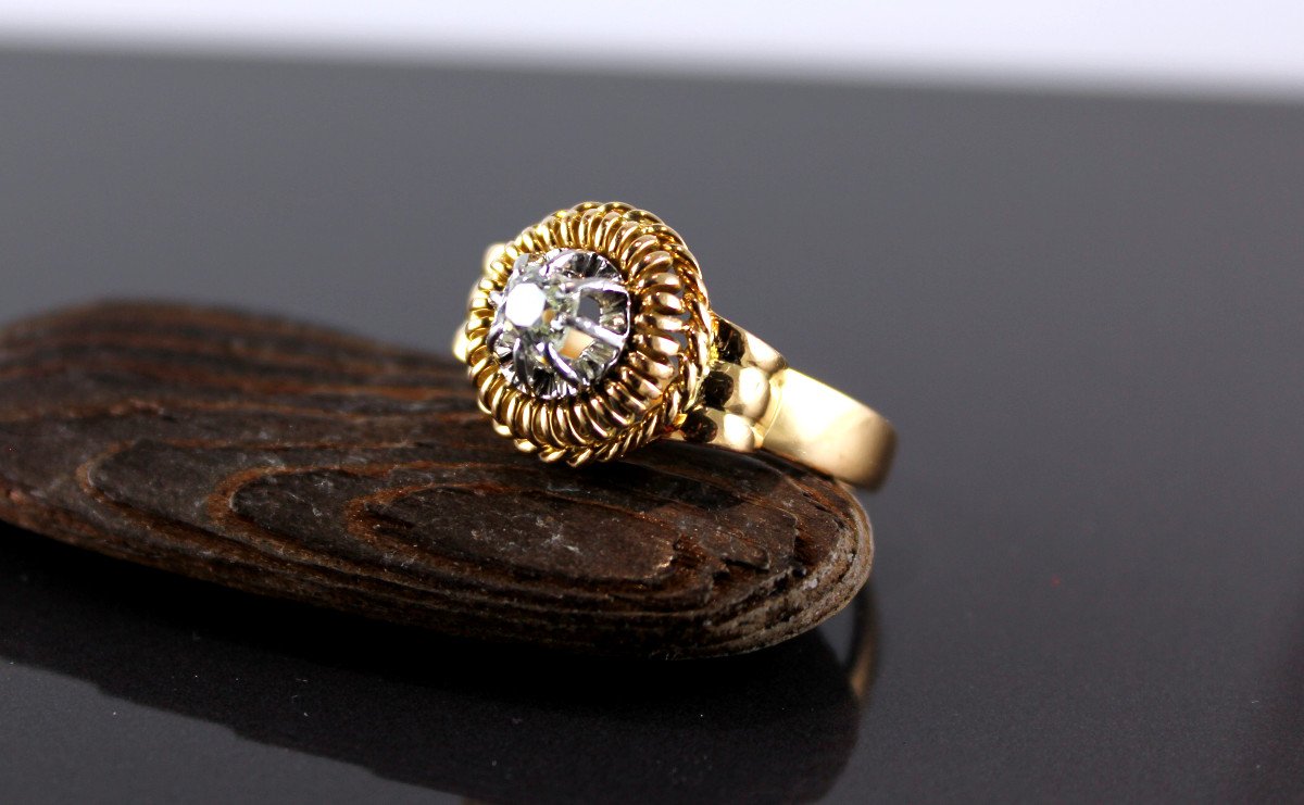 Gold, Platinum And Diamond Ring