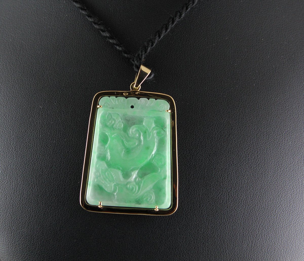 Pendentif Or Et Jade-photo-3