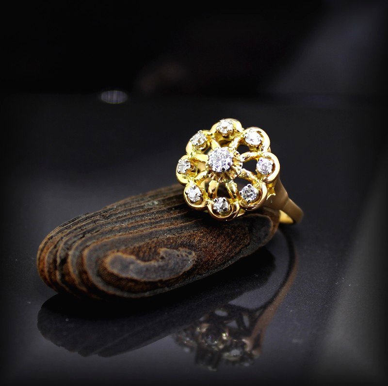 Gold And Diamond Ring