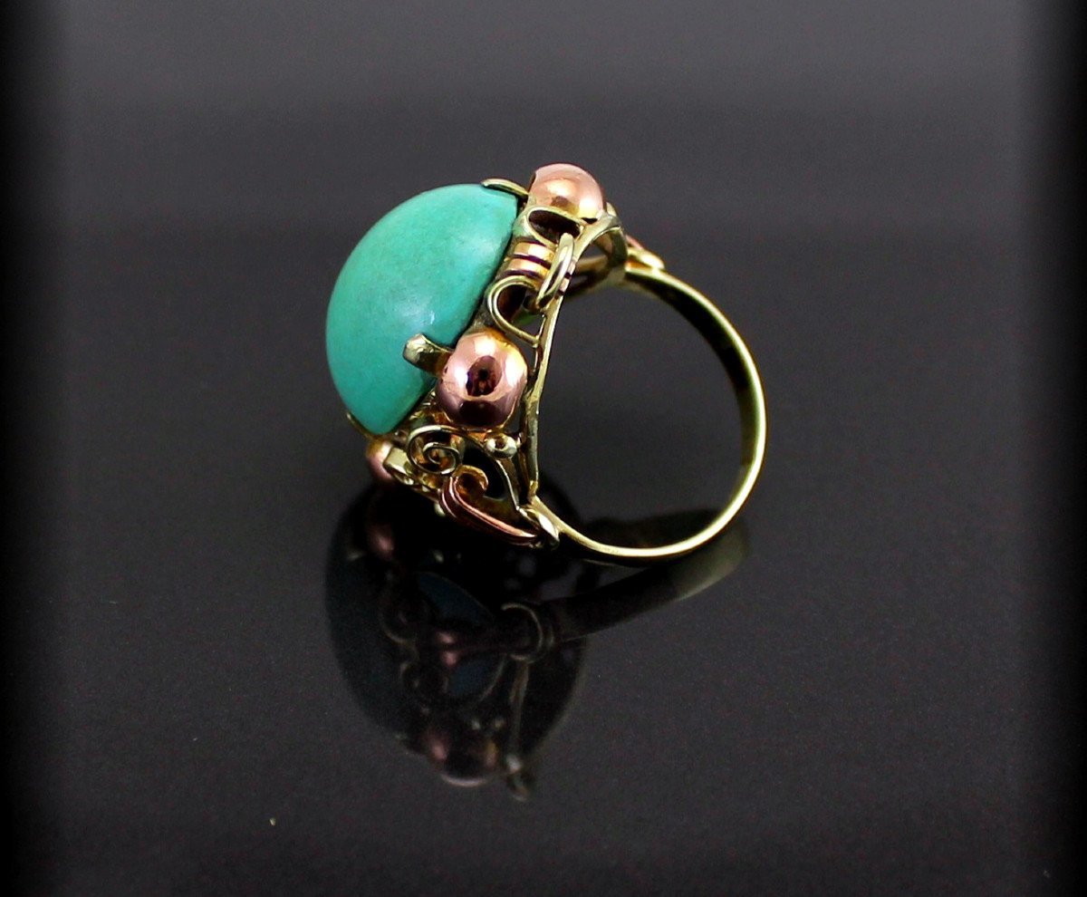 Bague Or Et Turquoise-photo-3