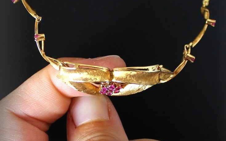 Gold And Ruby Necklace -17 G-photo-2