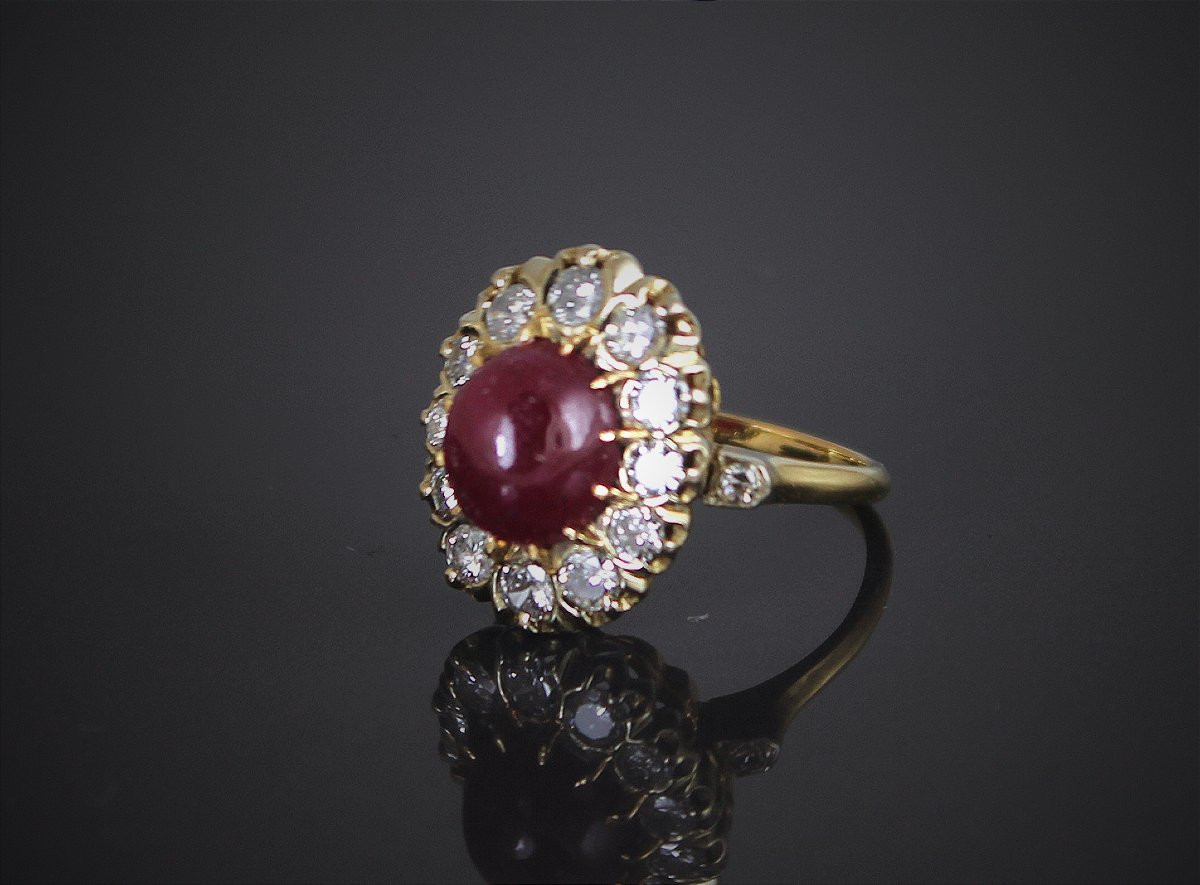 Bague Or, Rubis Et Diamants-photo-2