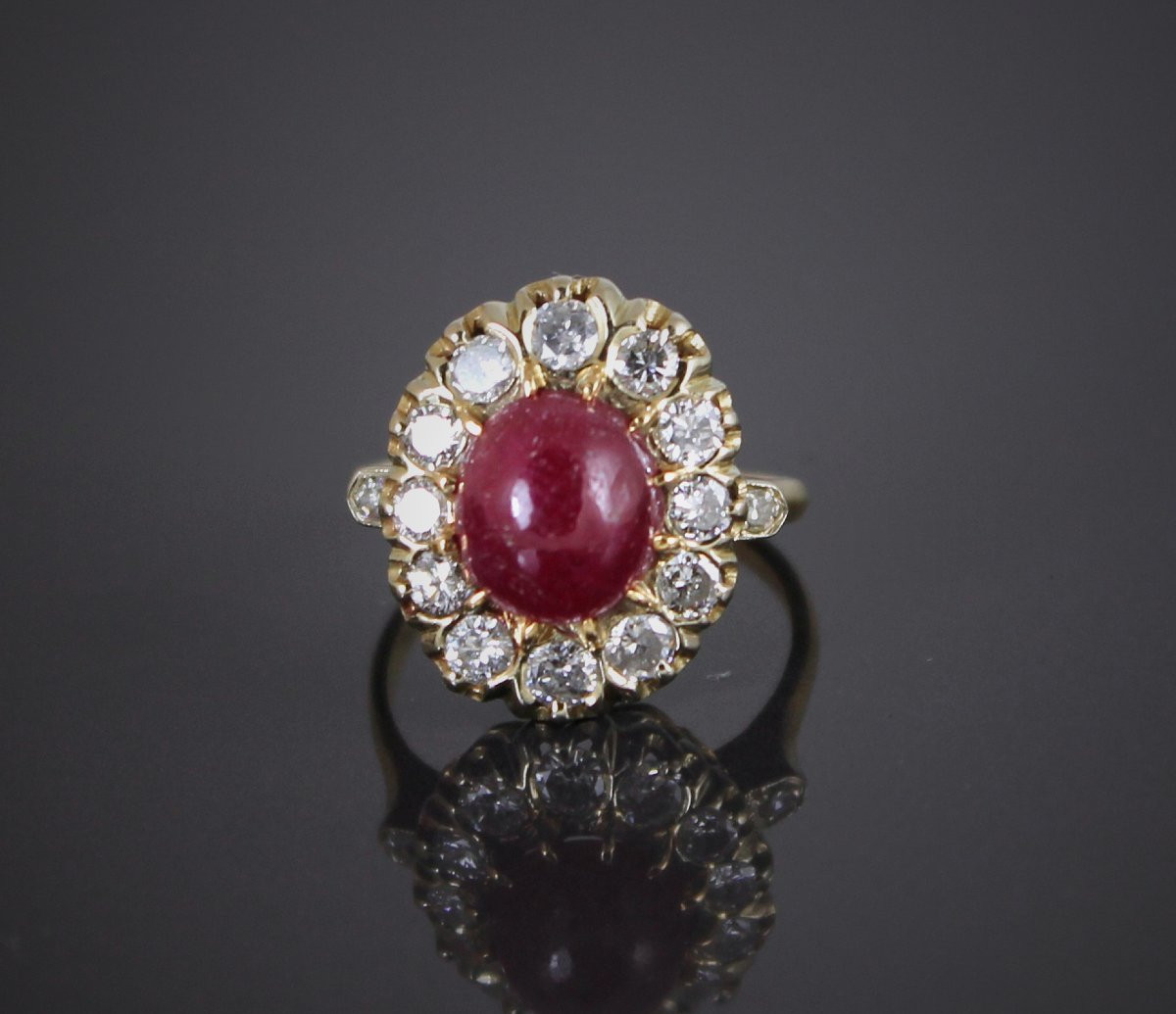 Bague Or, Rubis Et Diamants-photo-4