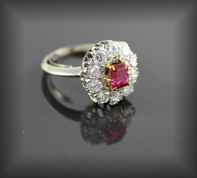 Bague Rubis Non Chauffé Certifié-diamants-photo-1