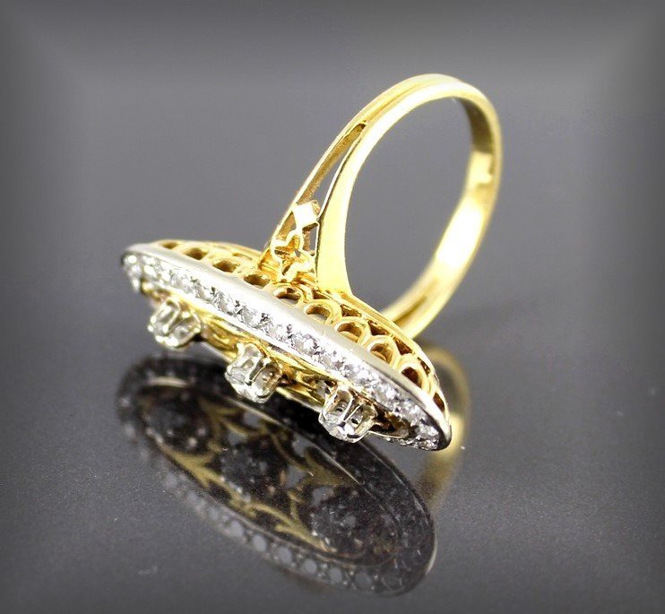 Ring Marquise Gold And Diamonds-photo-2