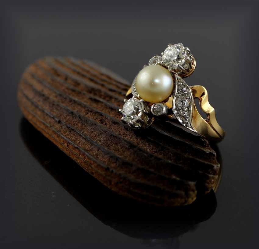 Art Nouveau Gold Ring-photo-2