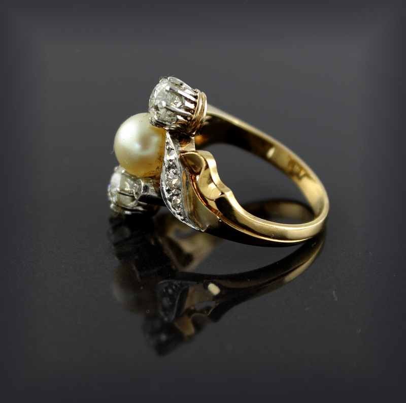 Art Nouveau Gold Ring-photo-3