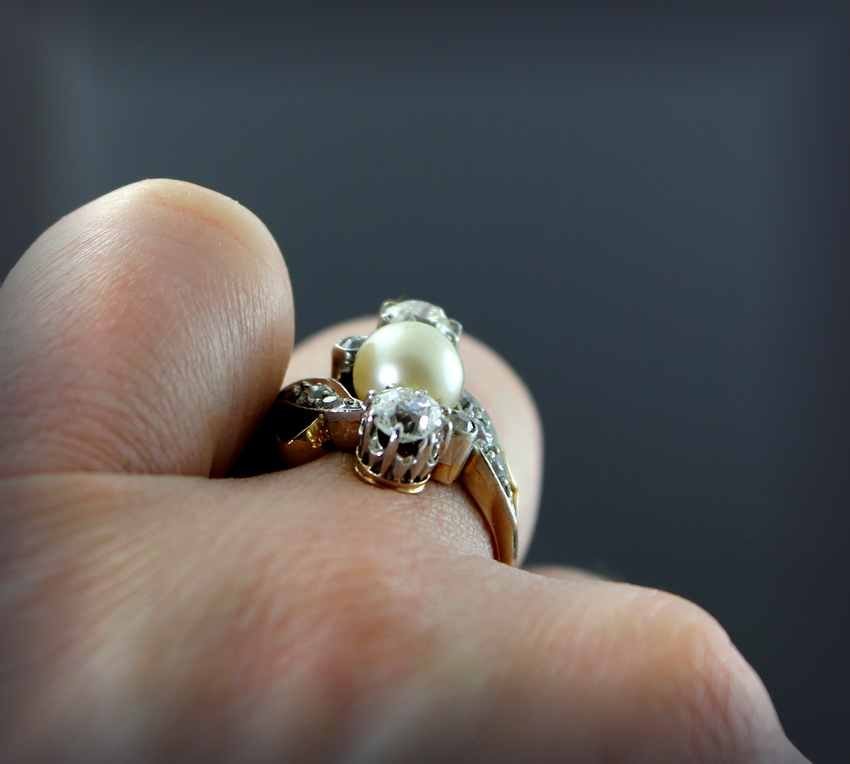 Art Nouveau Gold Ring-photo-6