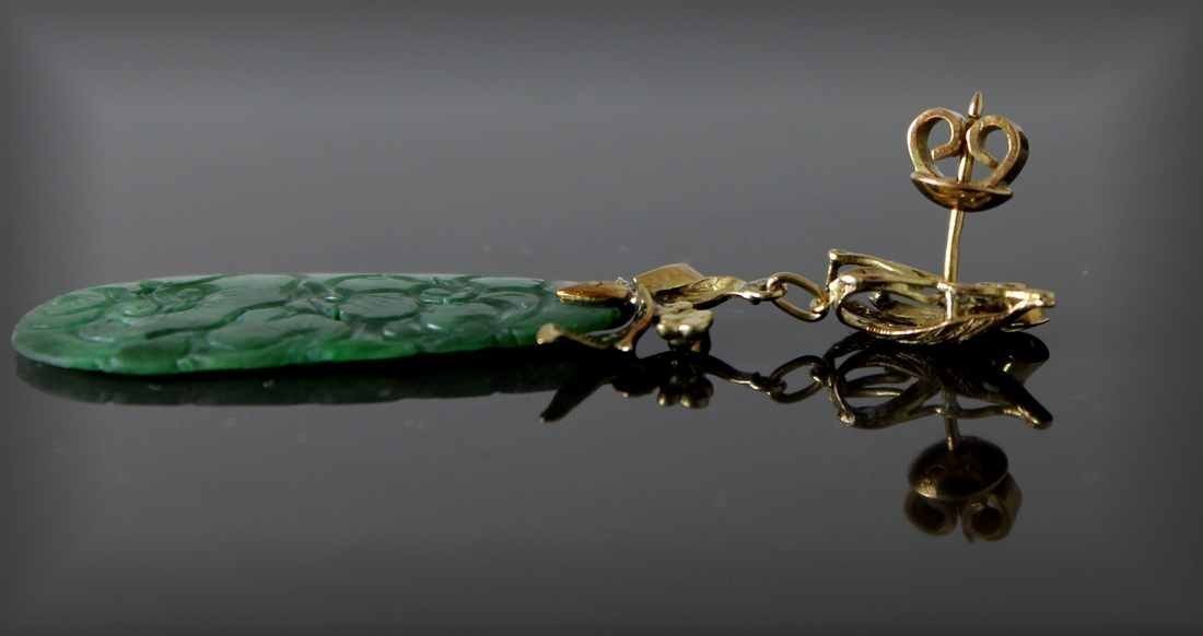 Gold And Jade Earrings-photo-1