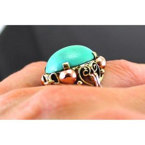 Bague Or Et Turquoise