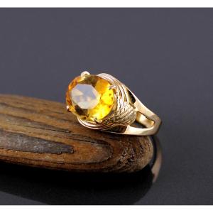 Gold And Citrine Ring