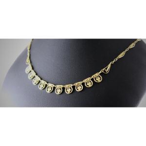 Gold Necklace - 16 G - Circa 1900