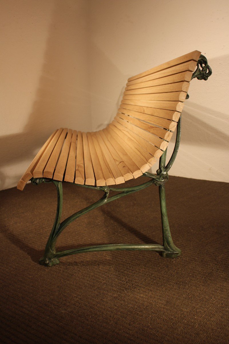 Art Nouveau Bench By Hector Guimard-photo-3