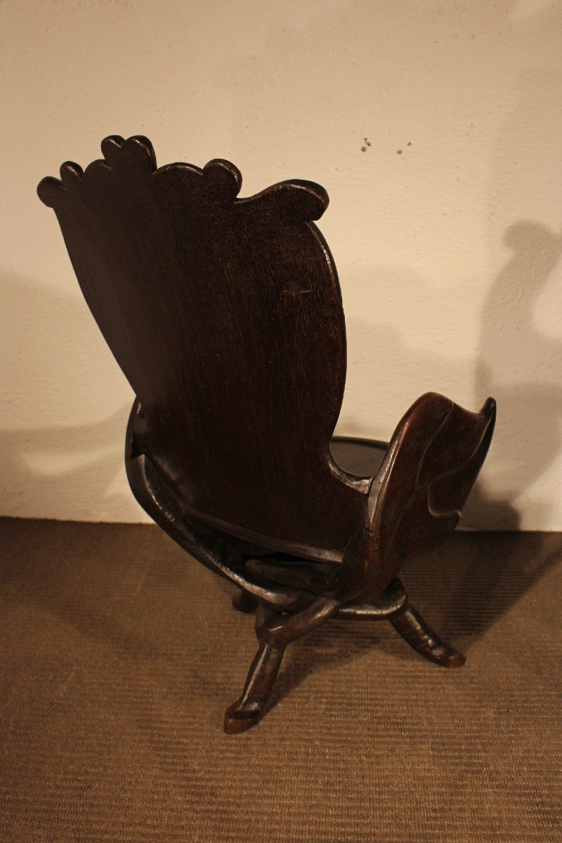 Paire De Fauteuils Africains-photo-3