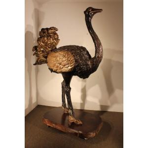 1930s Wooden Ostrich