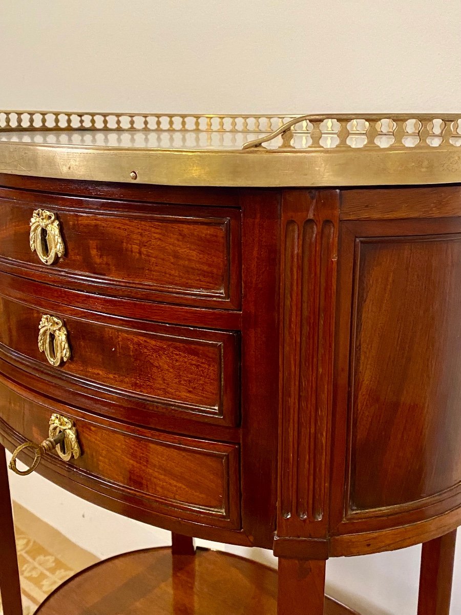 Living Room Table In Mahogany And Mahogany Veneer. Louis XVI Period-photo-4