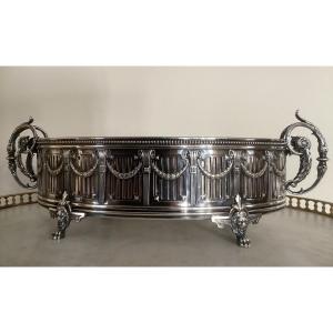 Louis XVI Style Silver Metal Planter