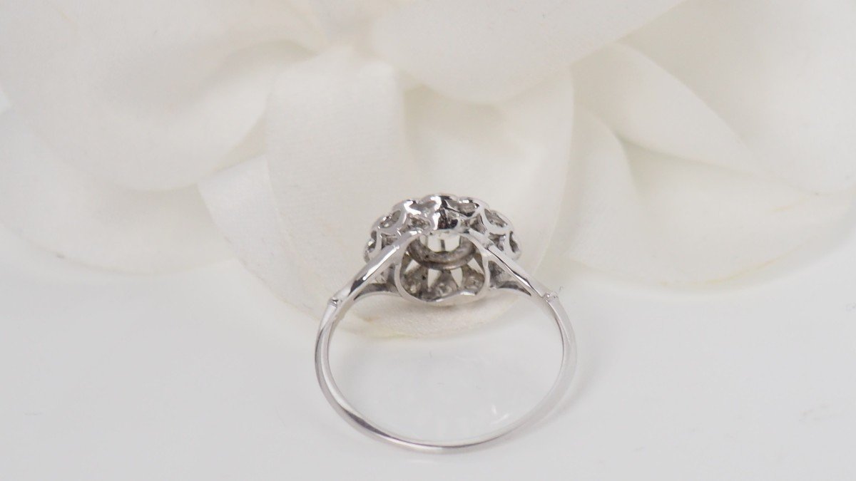 Daisy Ring In White Gold And Diamonds-photo-1