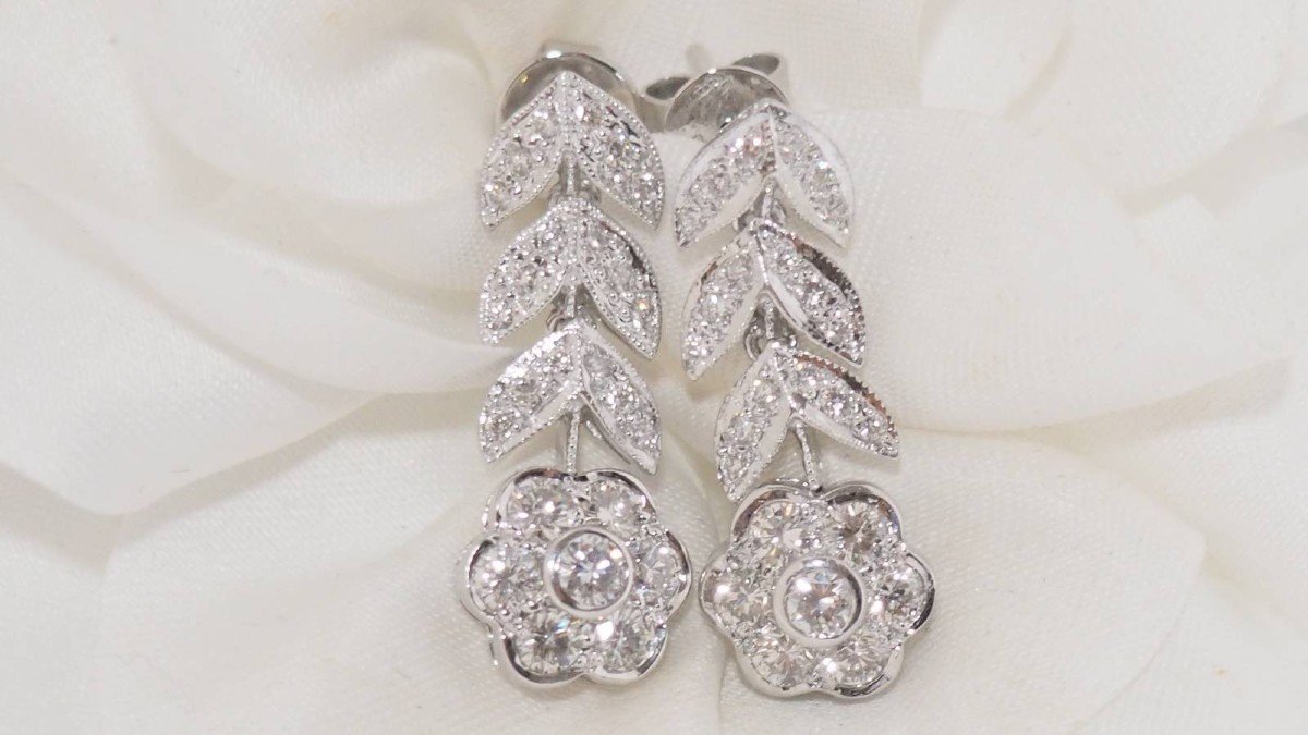 White Gold And Diamond Earrings