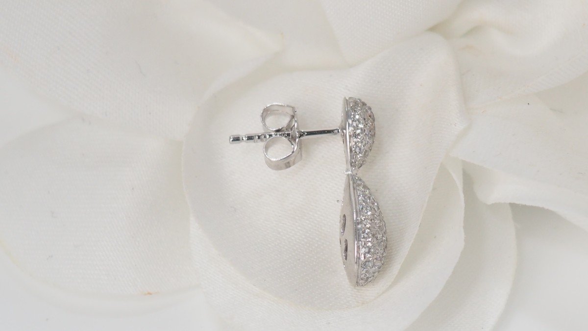 Pair Of Earrings In White Gold And Diamonds-photo-4