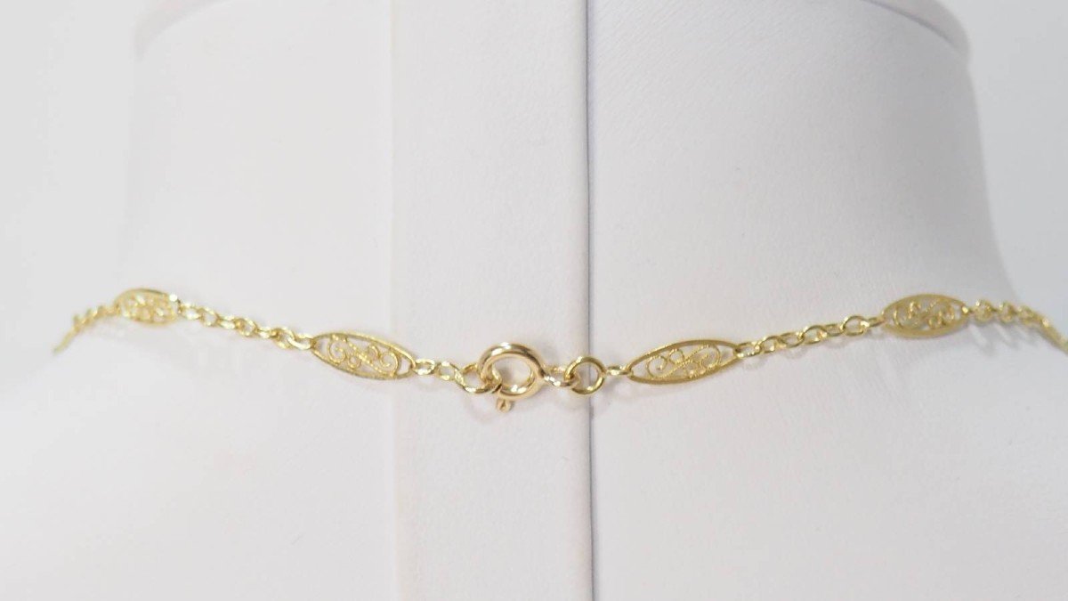 Filigree Gold Drapery Necklace-photo-2