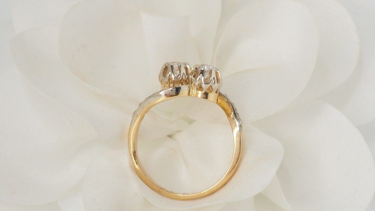 You And Me Ring In Yellow Gold And Diamonds-photo-2