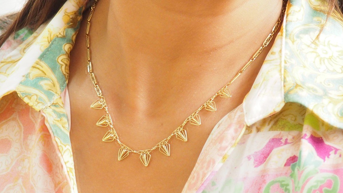 Collier Draperie  En Or Jaune-photo-3