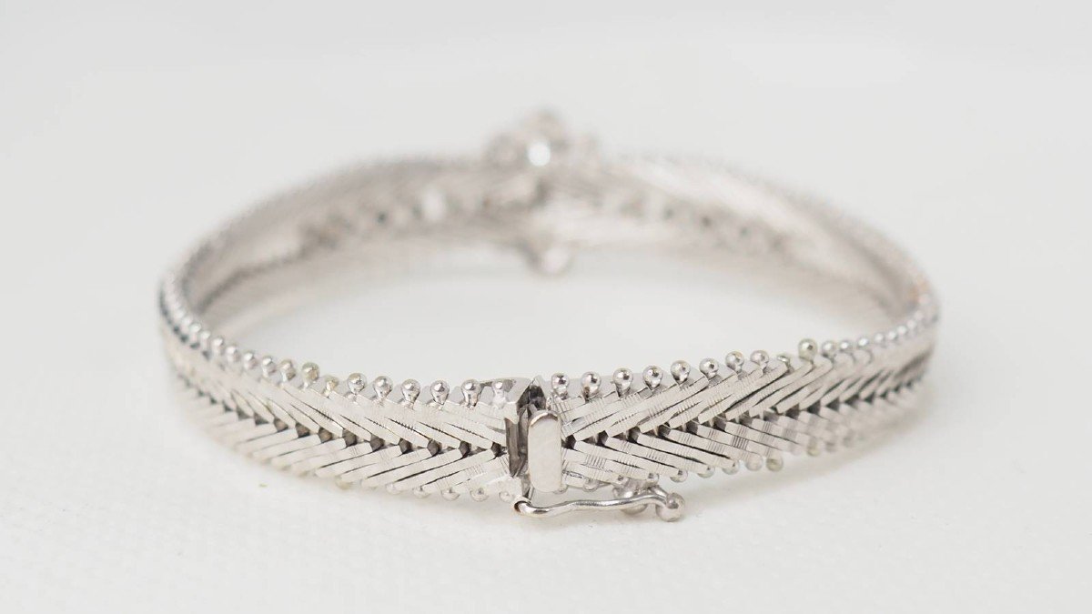 Old Bracelet In White Gold And Diamonds -photo-1