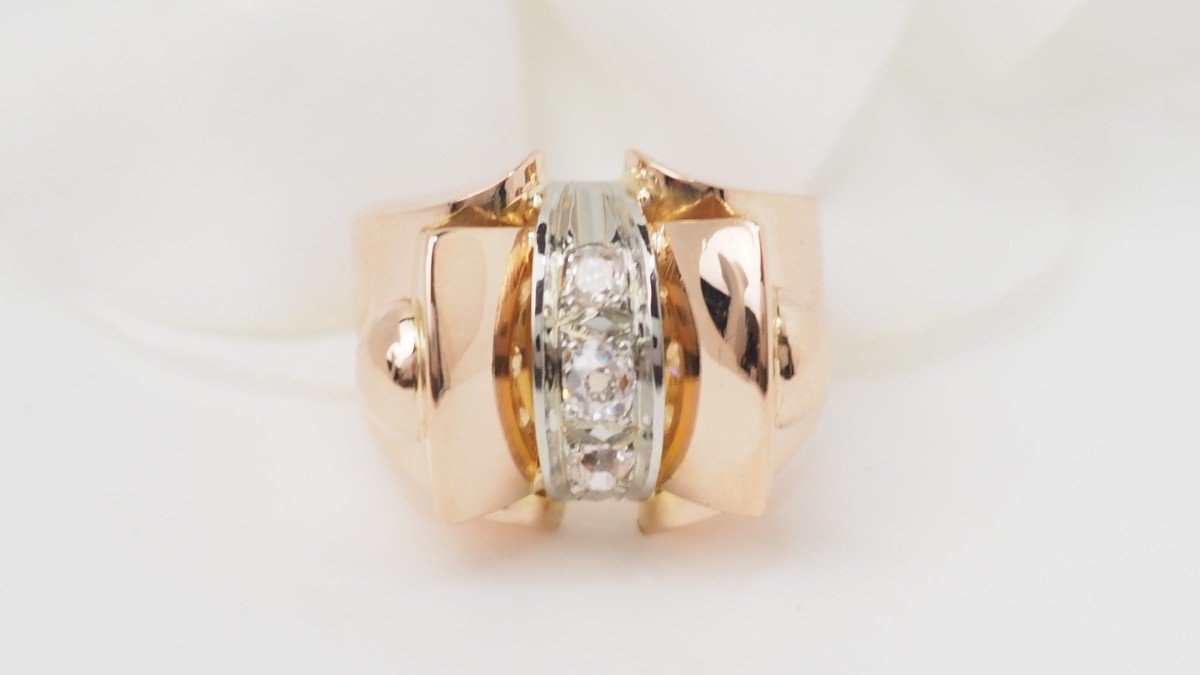 Tank Ring In Rose Gold And Diamonds-photo-2