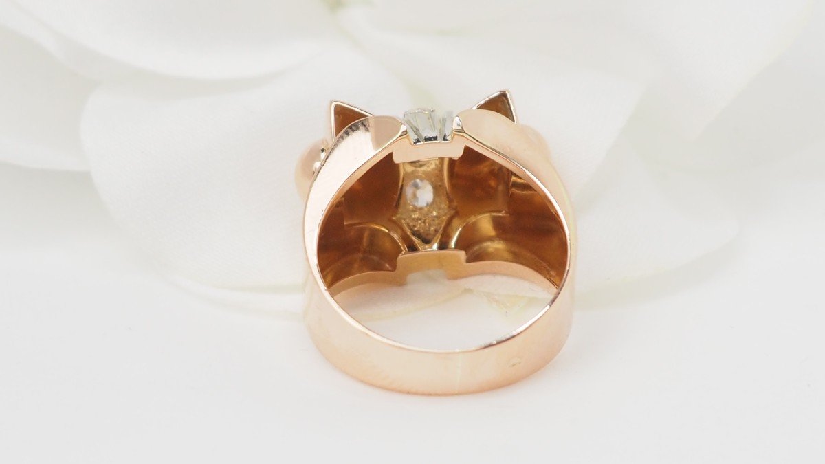 Tank Ring In Rose Gold And Diamonds-photo-2